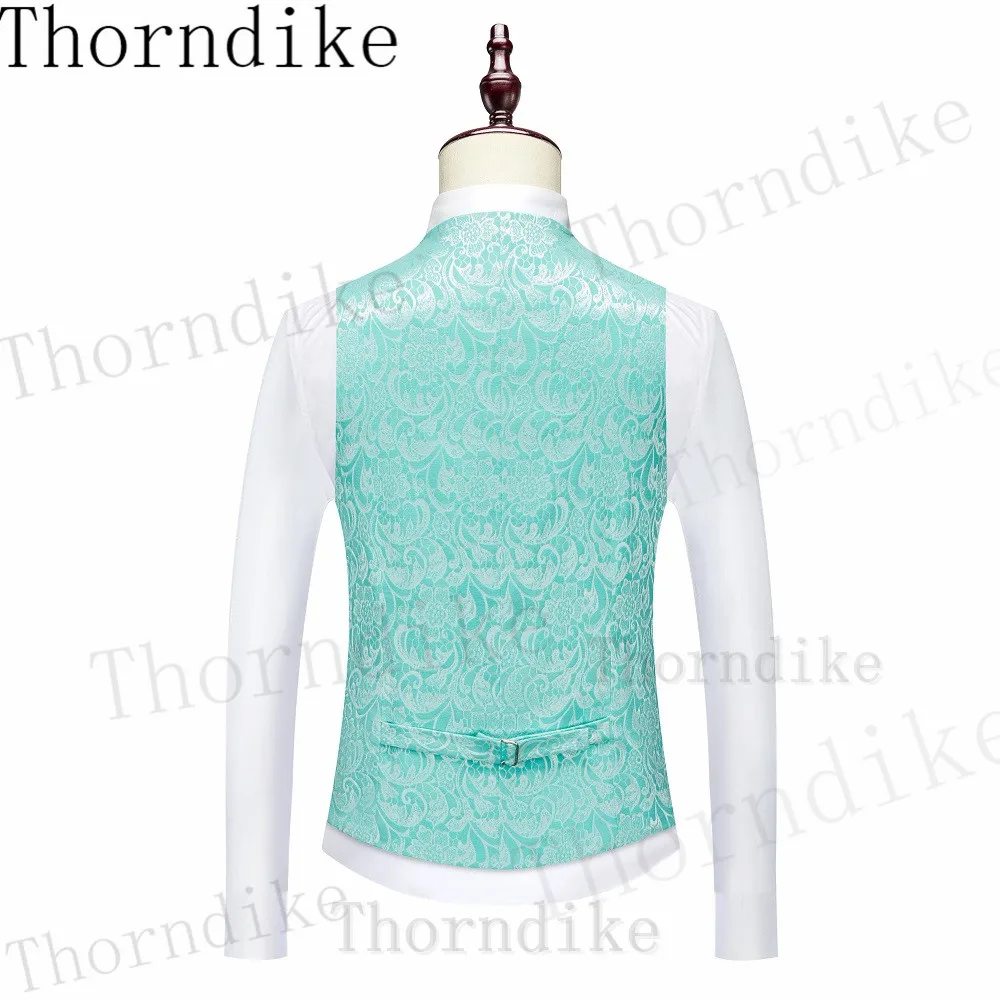 Thorndike Handsome Latest Designs Slim Fit Floral Jacket Party Tuxedos Male Dress Double Breasted Wedding Groom Men Suits