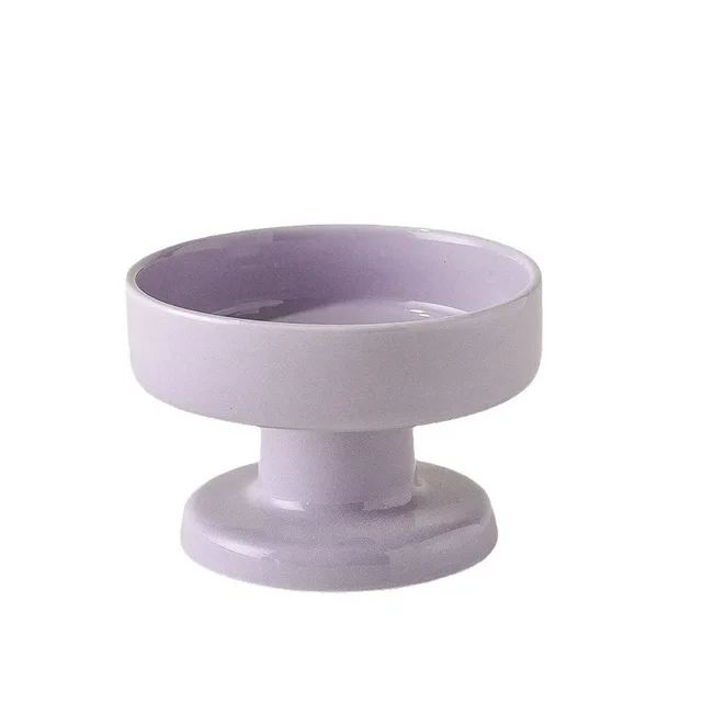 Cat Elevated Cup Bowl Ceramic Small Dogs Food Water Feeder Large Caliber Cat Food Basin 6