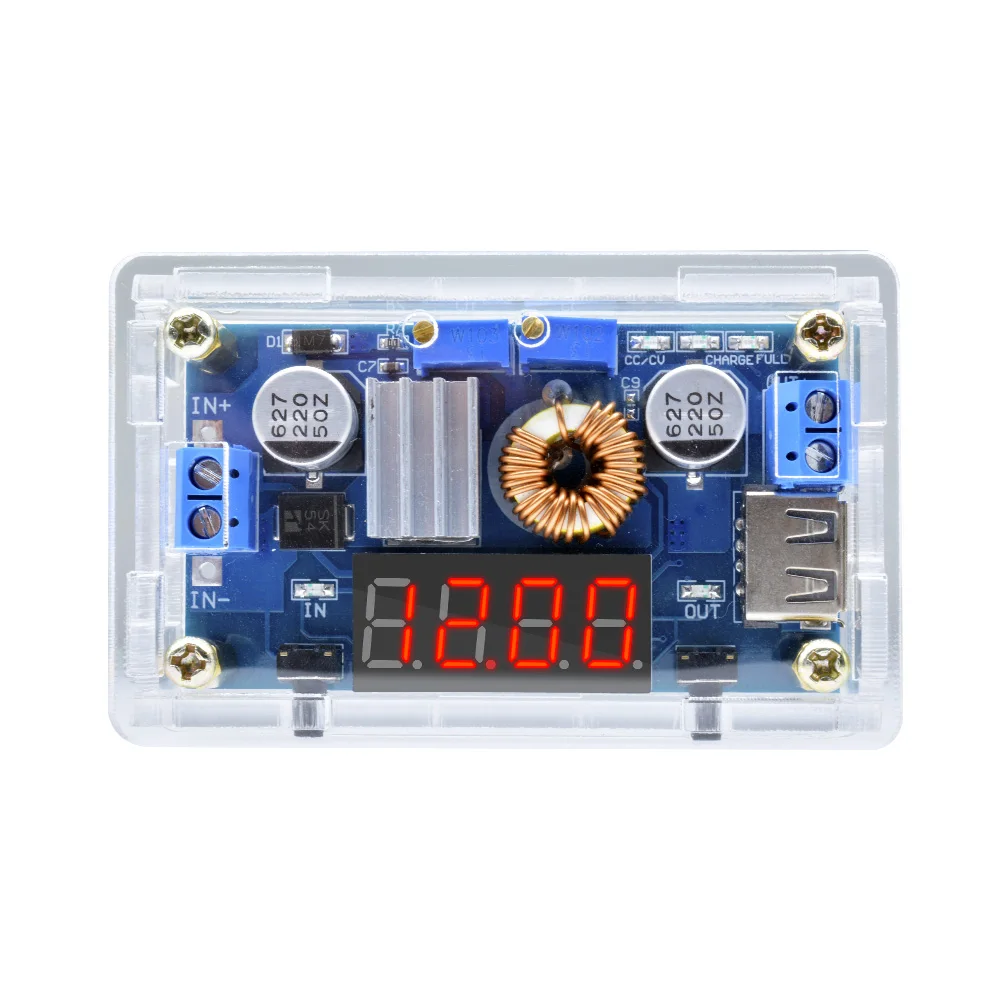 5ACCCVPowerStepDownBatteryChargeModuleLEDDriverUSBVoltmeter