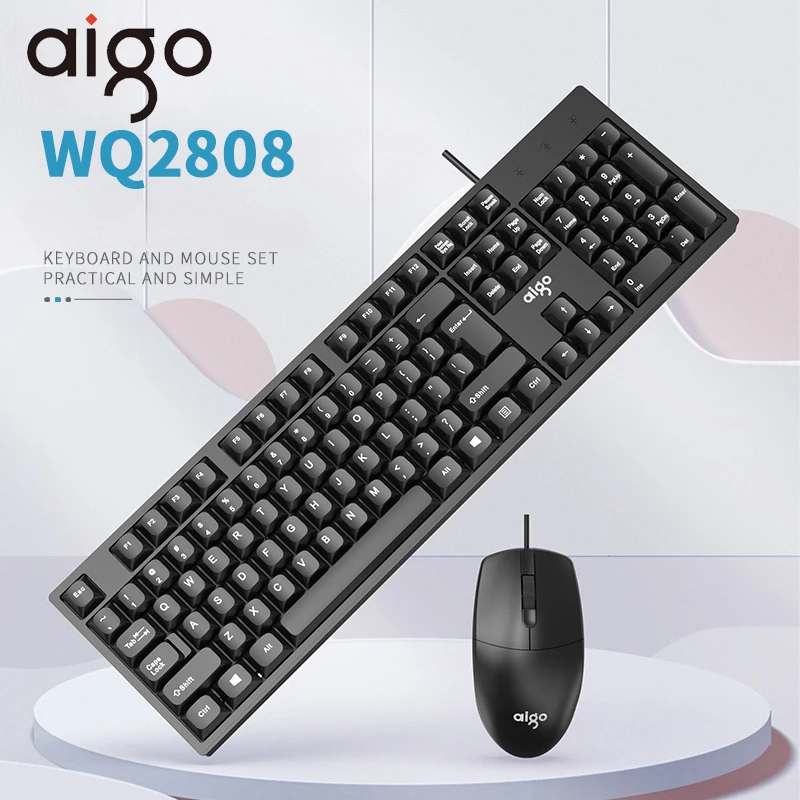 Набор для клавиатуры и мыши Aigo, 1200dpi, USB, 104 клавиш