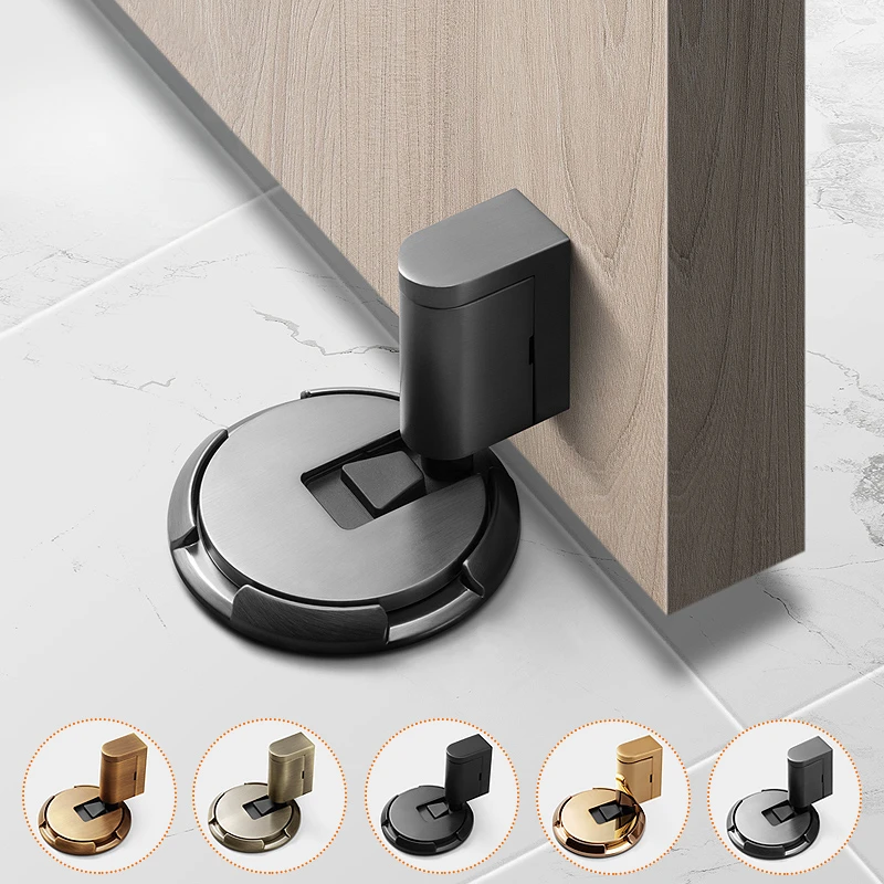 Door Stopper 1 set household silent punch-free invisible floor-mounted door stoppers for bathrooms and bedrooms
