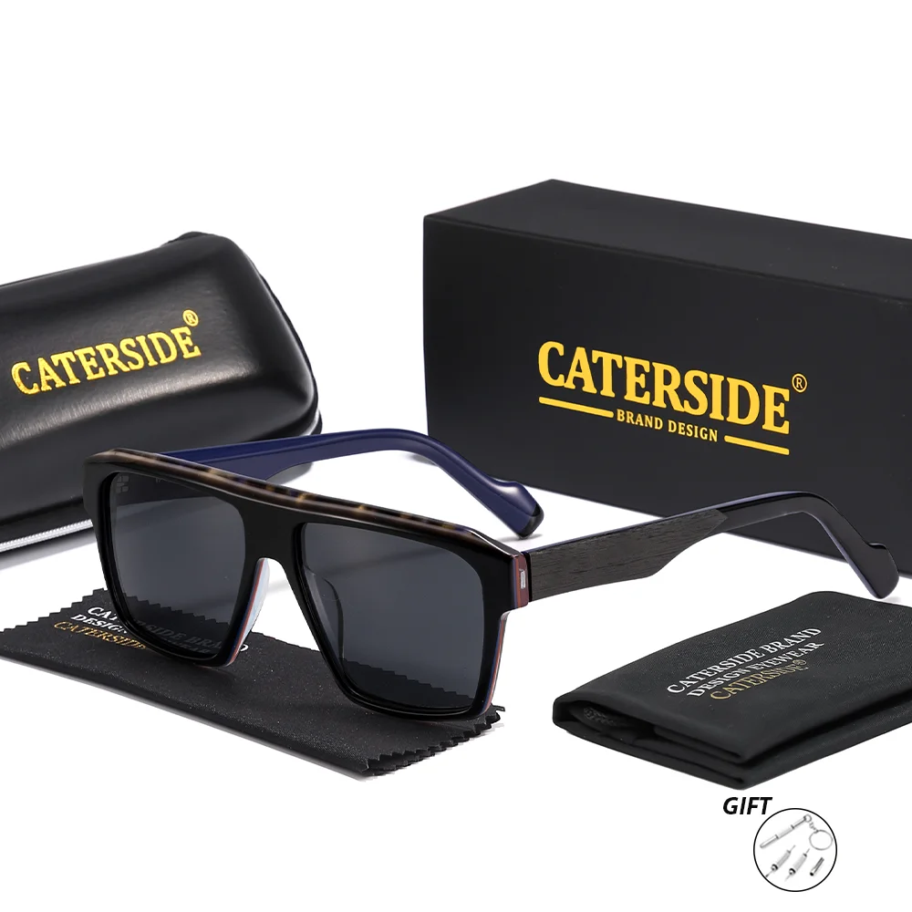 CATERSIDE Optische Sonnenbrille für Herren, Premium-Acetat-Rahmen, individuelle Brillen für Damen, Sonnenschutz, UV400 – Detail 5