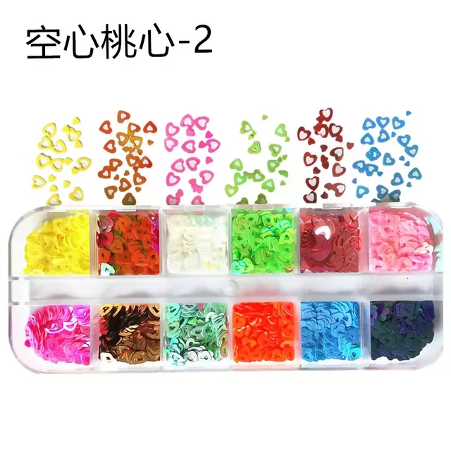 Holographic Butterfly  Heart Multi Shape  Laser Symphony Butterfly Sequins 3D Colorful Sequins Manicure  Nail Art Decoration A009