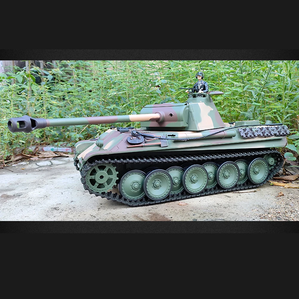 German Heavy Remote Controlled Tank  Panzerkampfwagen Ausf G 1/16 Scale TK7.0 Desert Yellow RC Tank Airsoft BB Shooting 6