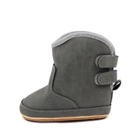 Baby Fashion PU Boots Infant Girls Non-Slip Soft Sole First Walker Winter Warm Snow Boots Crib Shoes 4