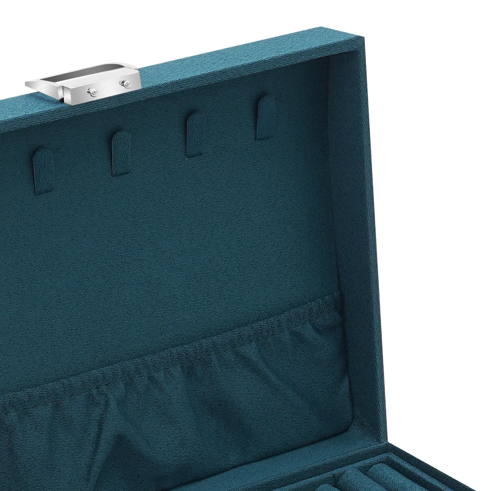 3-tier Jewelry Box Exquisite Storage Box, Flannel Jewelry Watches Display Case for Earrings, Necklaces, Bracelets 24x17x11c