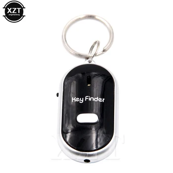 Anti-Lost Key LED Whistle Key Finder Flashing Beeping Sound Control Alarm Locator Finder Tracker with Key Ring Mini Keychain 1