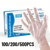 100/200/500PCS Disposable PE Gloves Plastic Gloves Terrace Pet Supplies Salon Catering Services Multi Purpose Household Tools 1