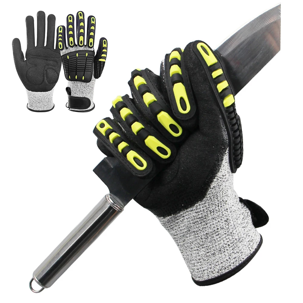 

TPR Mechanical Gloves Anti-vibration Anti-smashing Anti-cutting Anti-collision Gloves Outdoor Rescue Safety Working Gloves