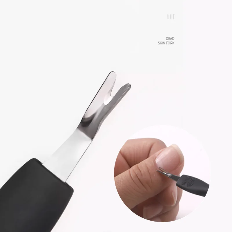 1pcs Nail Art Fork V-shaped Cuticle Remover Nipper Pusher Trimmer Double Sided Pedicure Nails Care Nail Tools