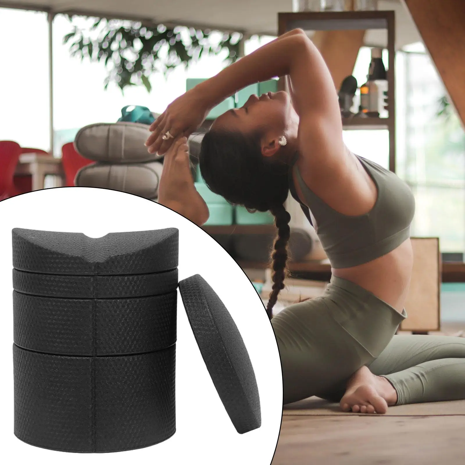 Back Stretching Device Yoga Block Adjustable Height for Home Exercise Gym