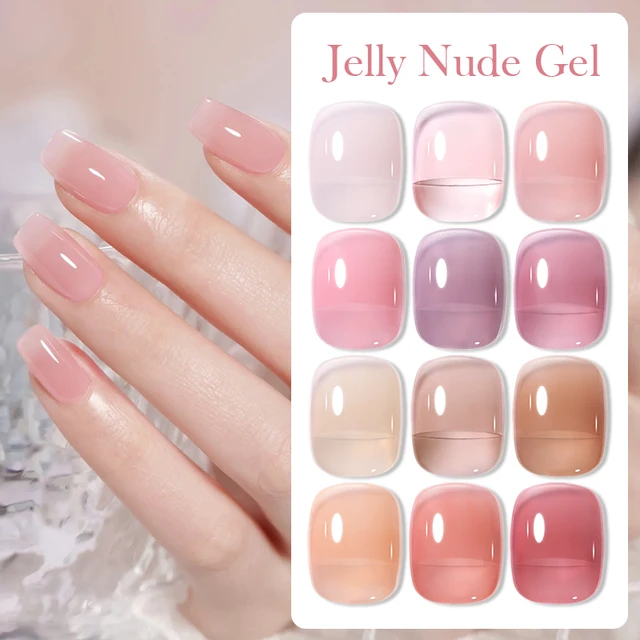 BORN PRETTY 10ML Jelly Nude Gel Polish Translucent Pink Milky White Nail Gel Manicure UV LED Semi Permanent Soak Off Nail Polish - Image 3