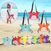 Children's Beach Bag New Toy Bag Big Crab Dinosaur Outdoor Shell Color Mesh Shell Bag Beach Toy Storage Backpack 6