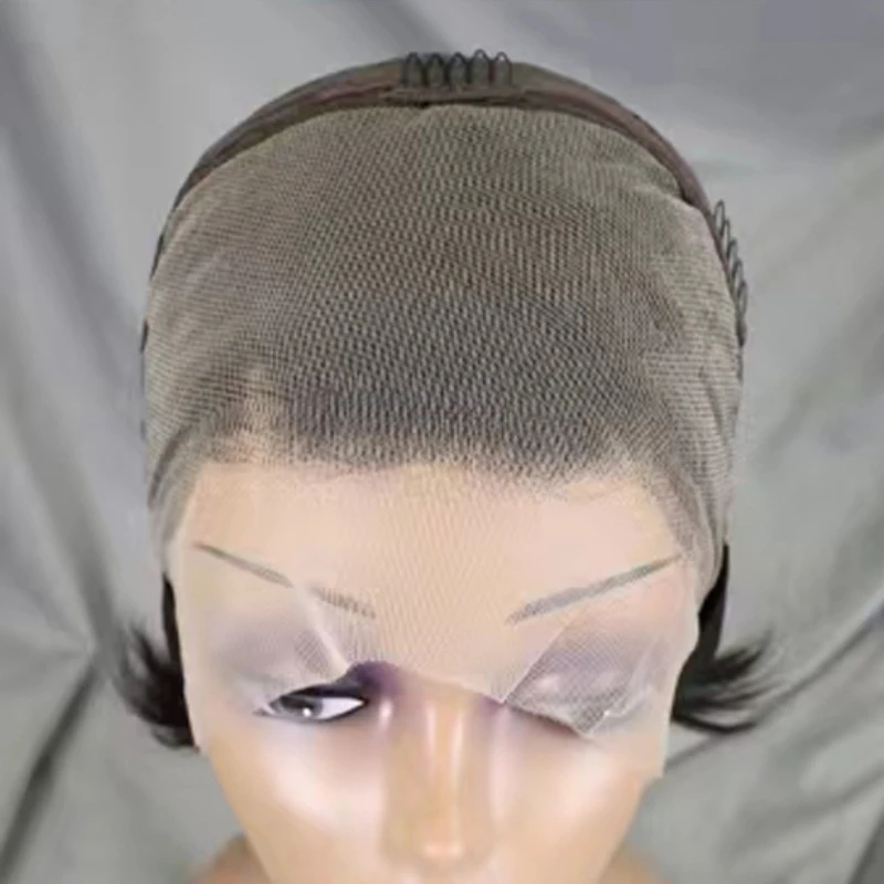 13x4 Lace Front Wigs Transparent Lace Front Wigs Remy Pixie Cut Curly Wave Human Hair Wig