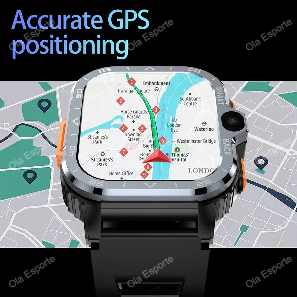 PGD 안드로이드 스마트 워치 남성용 GPS 저장 장치, HD 듀얼 카메라, NFC SIM 카드, 와이파이 무선, 빠른 인터넷 접속, 4G 네트워크, 16G, 64G ROM, 신제품