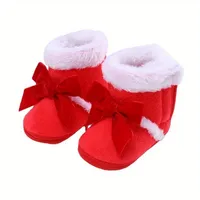 Winter Newborn Boys Soft Sole First Walker Autumn Baby Shoes Girl 1 Year Toddler Fur Warm Snow Boots 0-18 Months Socks Shoes 6