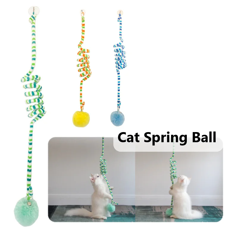 

Игрушка для домашних животных, интерактивные игрушки для кошек, забавная палка для кошек, Весенняя веревка, Интерактивная игрушка для тренировок, товары для кошек