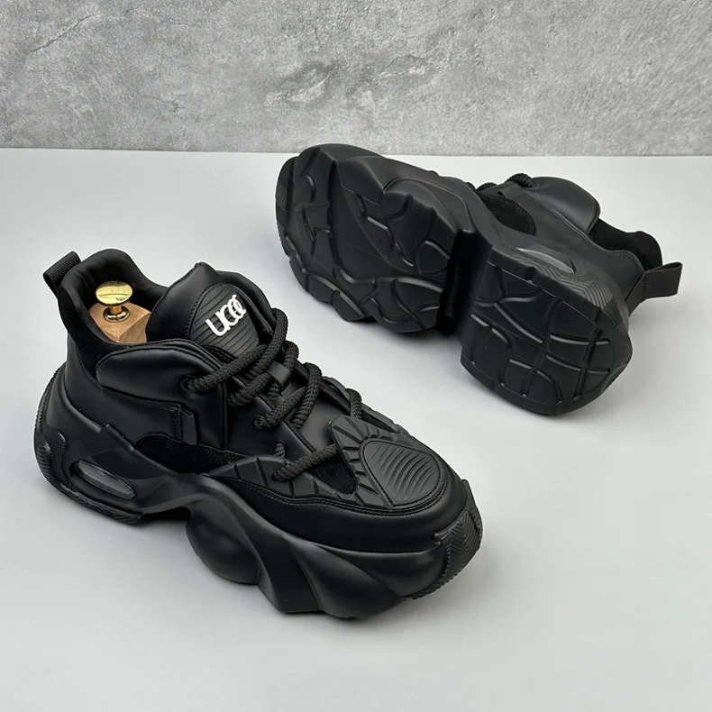 أحذية رجالية ذات نعل سميك، أحذية زيادة رجالية جديد...