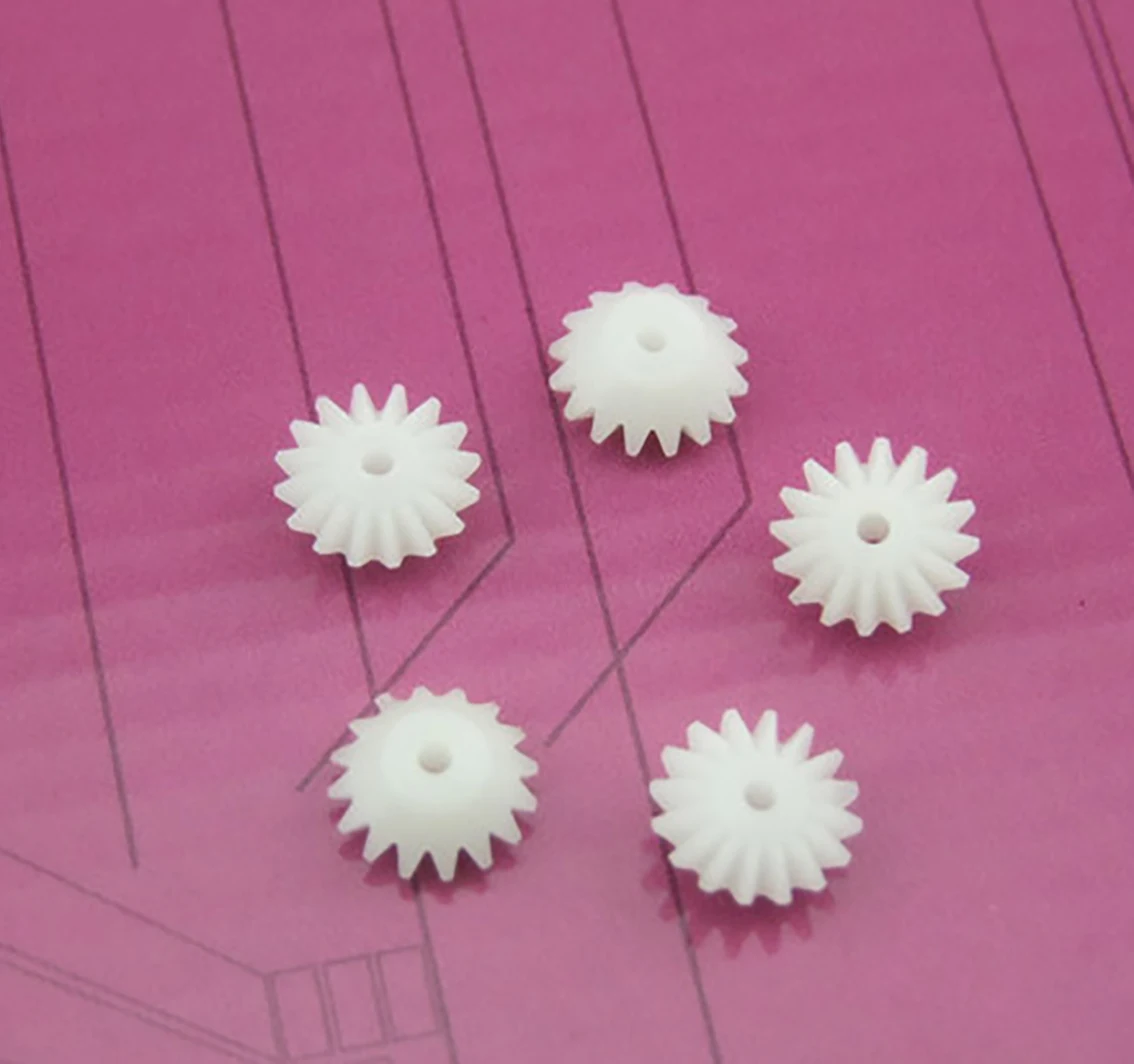 S162A 0.5M 16 Teeth 1.9mm Aperture 11.4mm Diameter Plastic Bevel Gear DIY Toy Parts Accessories transmission gear