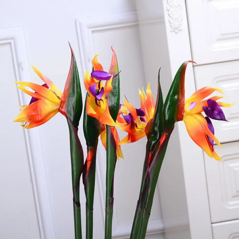 1 Pz 80Cm Fiore Uccello Del Paradiso Fiore Artificiale Pianta Finta Strelitzia Reginae Cerimonia Di Nozze Casa Hotel Decorazione Della Tavola