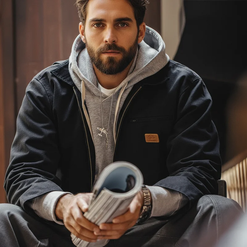 Maden Retro Canvas Detroit Hunting J001 Jacket Heavyweight Pocket