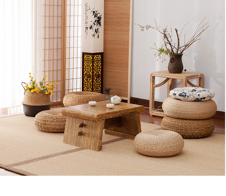 Living Room Straw Seat Straw Futon Tatami Seat Cushion Japanese