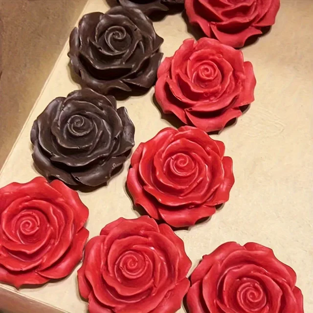 Flower Bloom Rose Shape Silicone DIY 3D Cake Mold Fondant Soap Cupcake Candy Chocolate Jelly Decoration Baking Tool Moulds 6