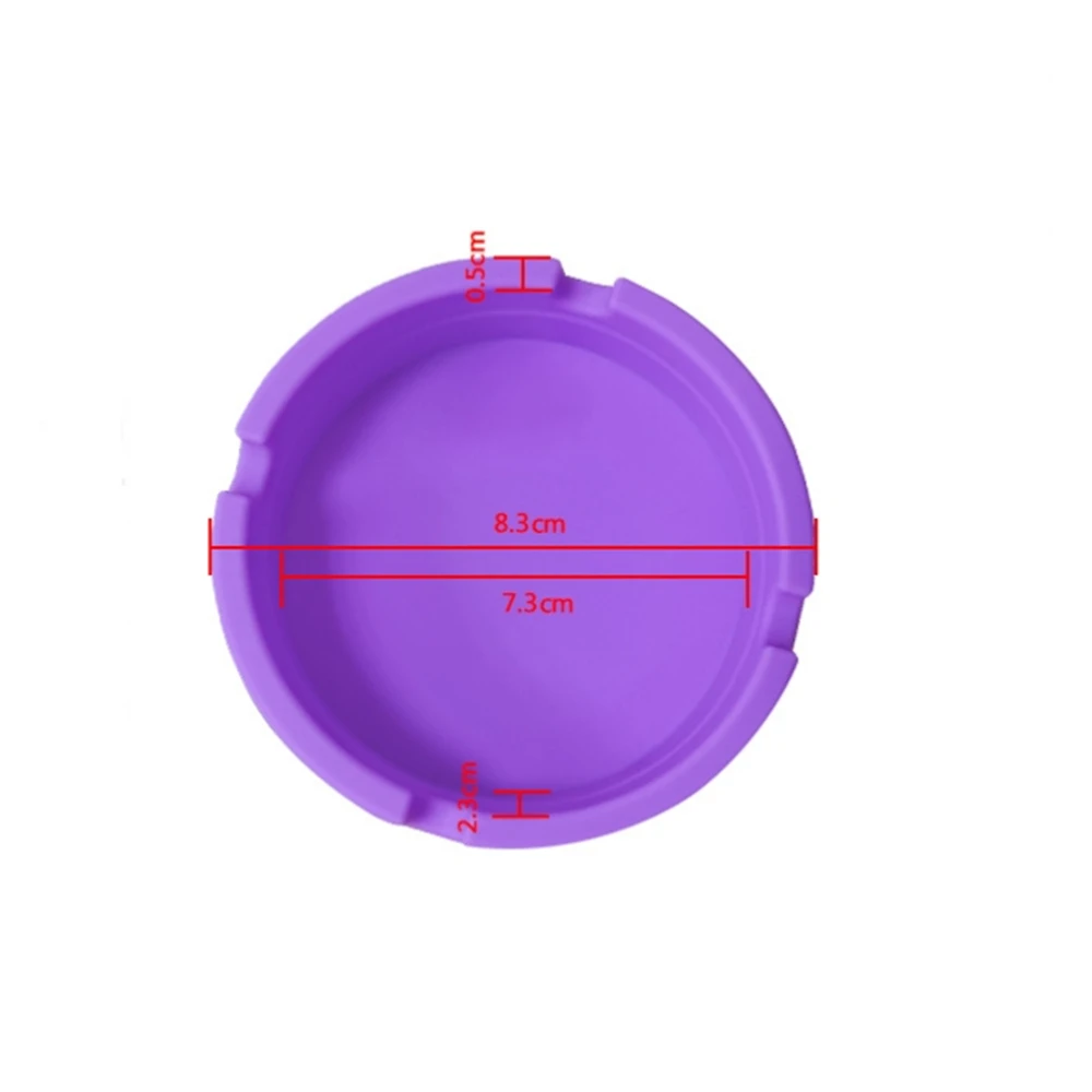 20pcs Round Design Silicone Cigarette Ashtray Heat Resistant