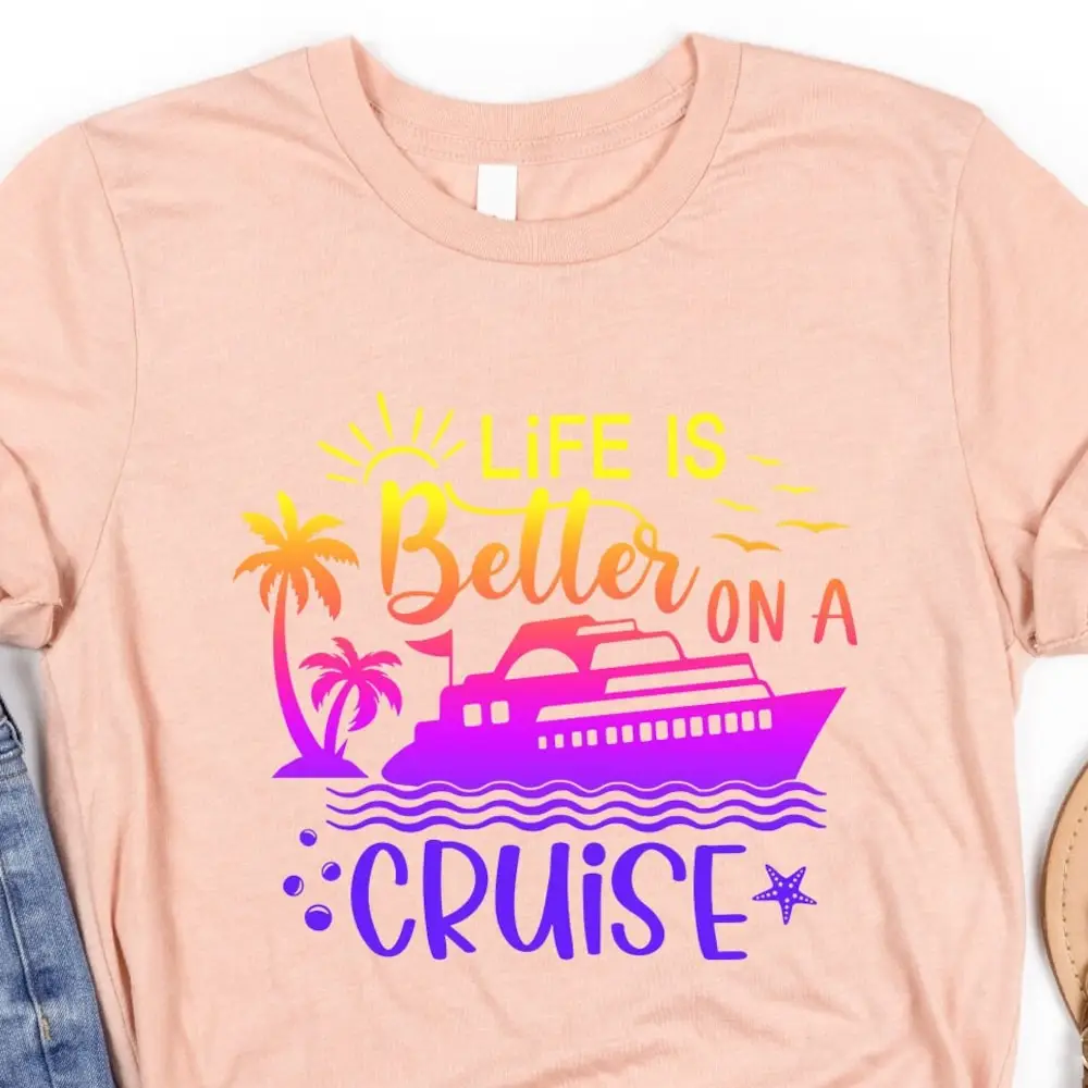 

Летняя футболка с надписью «Life Is Better On A Круиз»