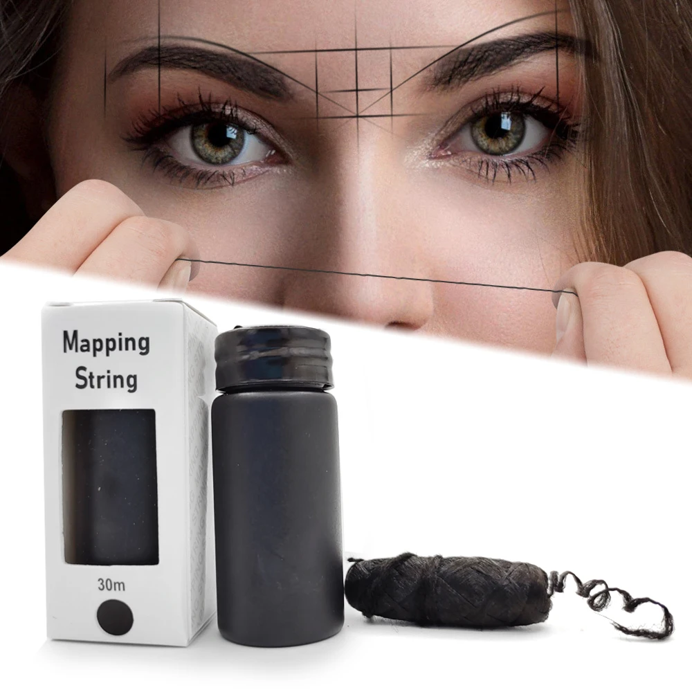 

Mapping Pre-ink String for Microblading Eyebrow Make Up 30M Dyeing Liners Thread Semi Permanent Positioning Brow Measuring Tool