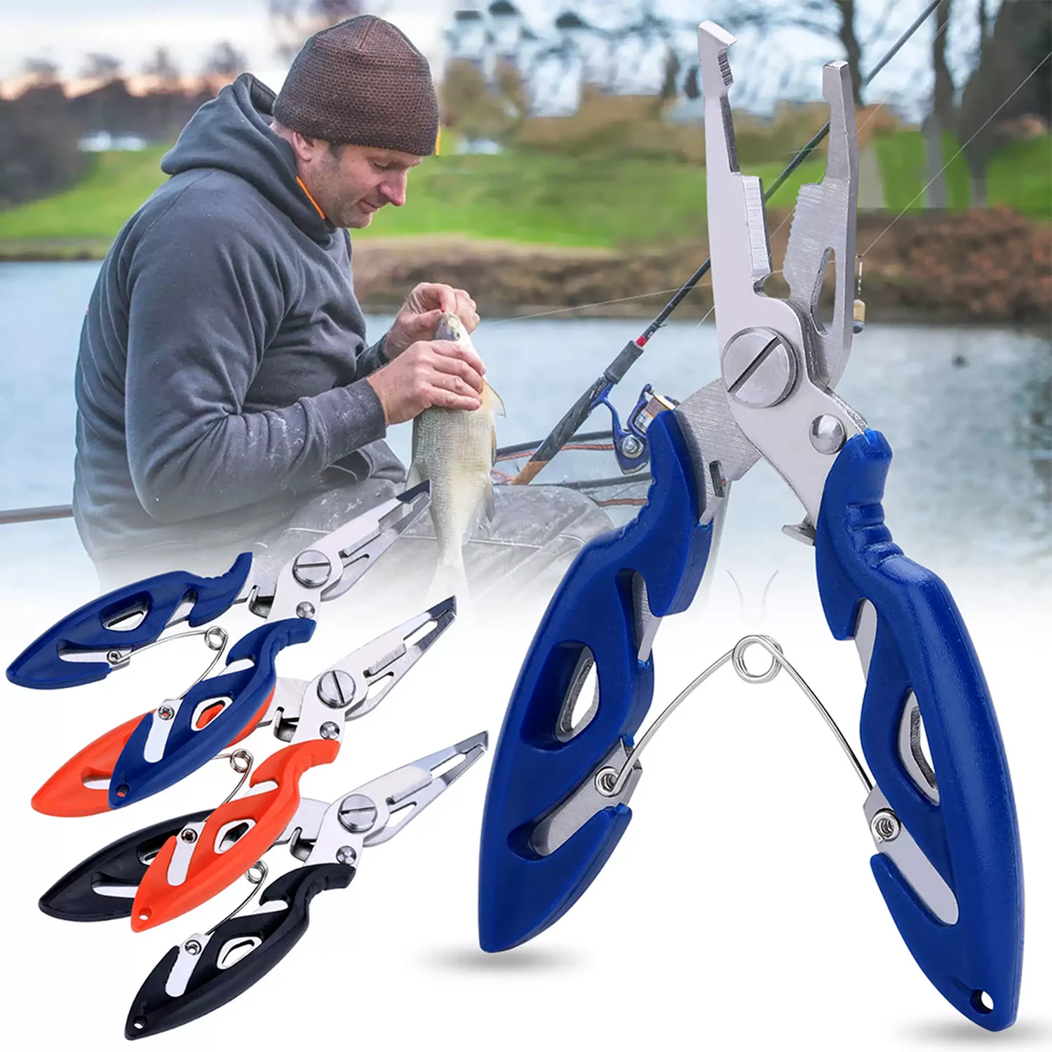 Stainless Steel Fishing Scissors Pliers Line Cutter Lure Bait Fish