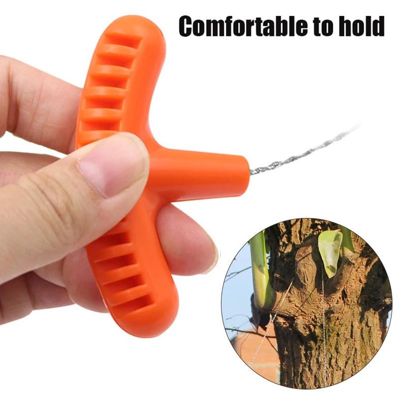 Hand Rope Saw Outdoor Camping Hiking hand rope saw Portable Stainless Steel Wire Saw with Finger Handle Survive Tool camping accsesorios