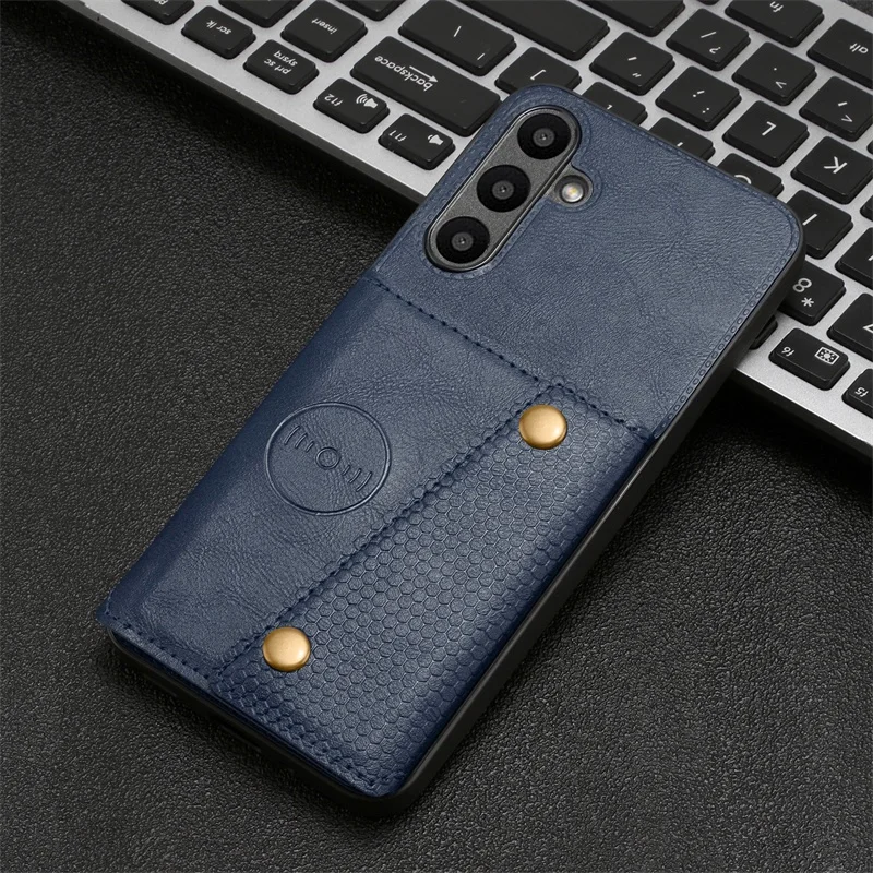Leather Wallet Case with Car Holder and Card Slot Cover