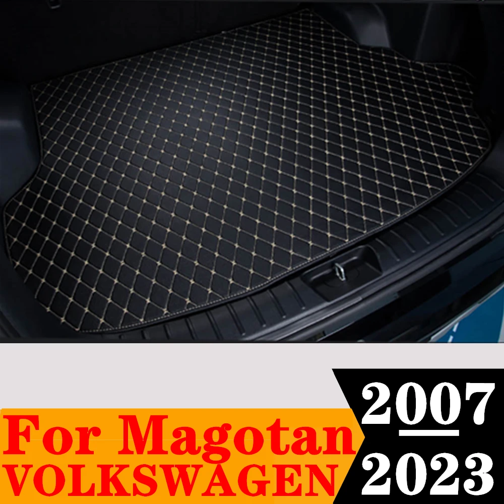 

Sinjayer Car AUTO Trunk Mat ALL Weather Tail Boot Luggage Pad Carpet Flat Side Cargo Liner Cover For Volkswagen Magotan 2007-23