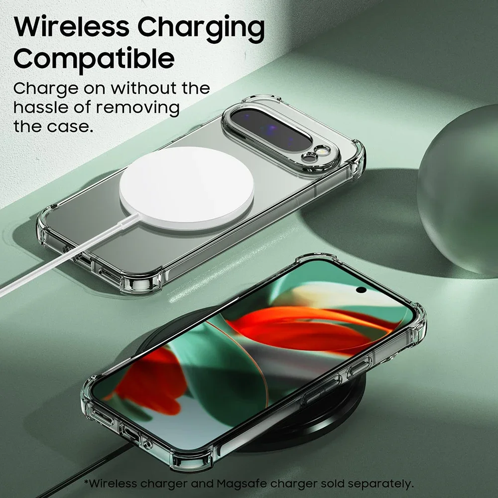 Shockproof Silicone Phone Case with Transparent Soft TPU Back Cover