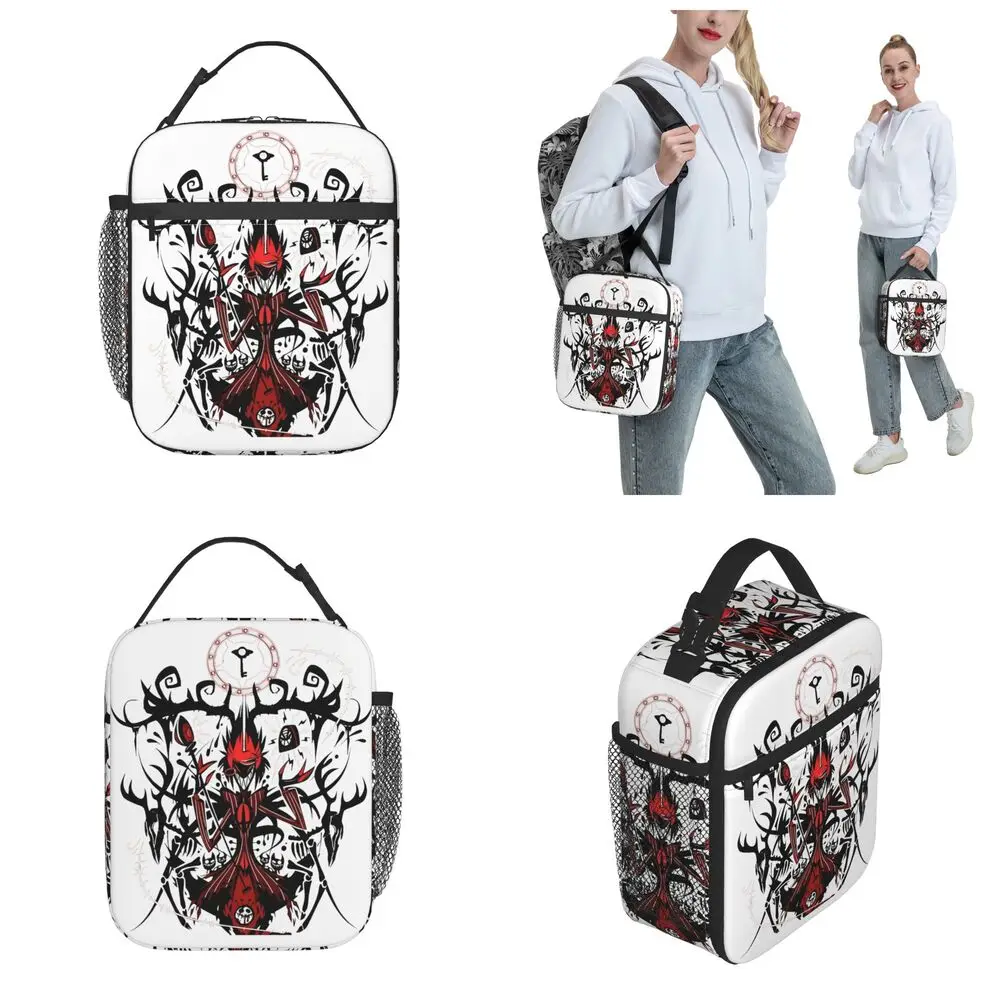 Hazbin Hotels Anime isolierte Lunch pakete Lebensmittel behälter Taschen tragbare Thermo kühler Lunchboxen für Schul büro – Detail 11