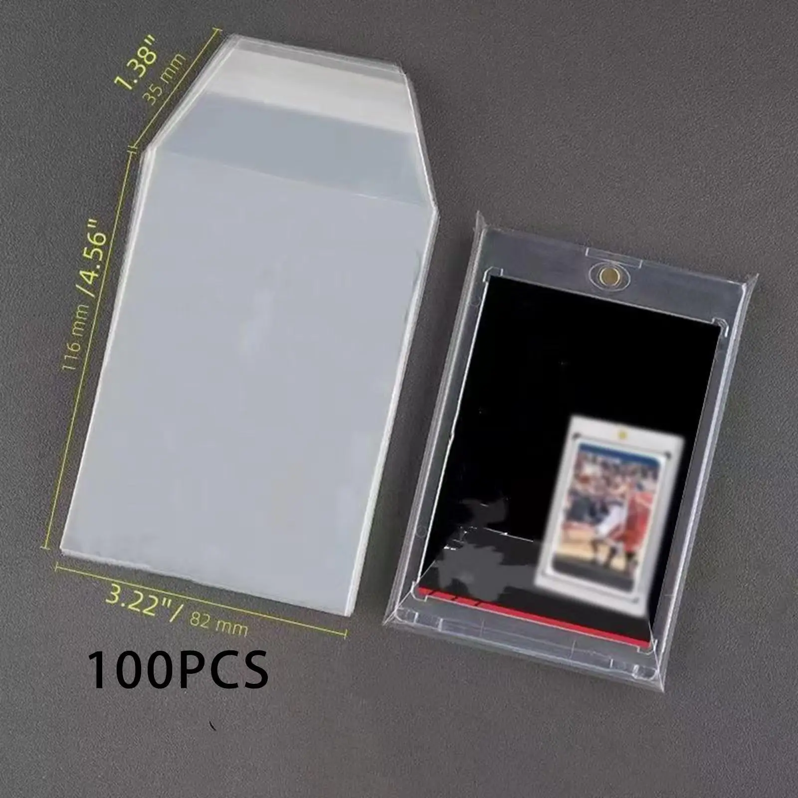 100x Ccg Protective Sleeves Professional Collectible Graded Card Guard Case