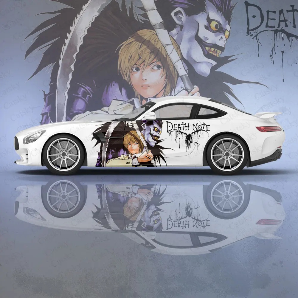 

Аниме наклейка на кузов автомобиля Death Note, Виниловая наклейка иташа на боковые автомобили, наклейка на кузов, декоративная наклейка, защитная пленка для автомобиля