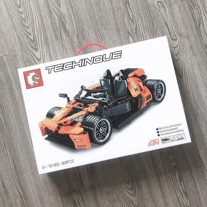 404pcsTechnicalSuperSportCarBuildingBlockKtXbowModelPull