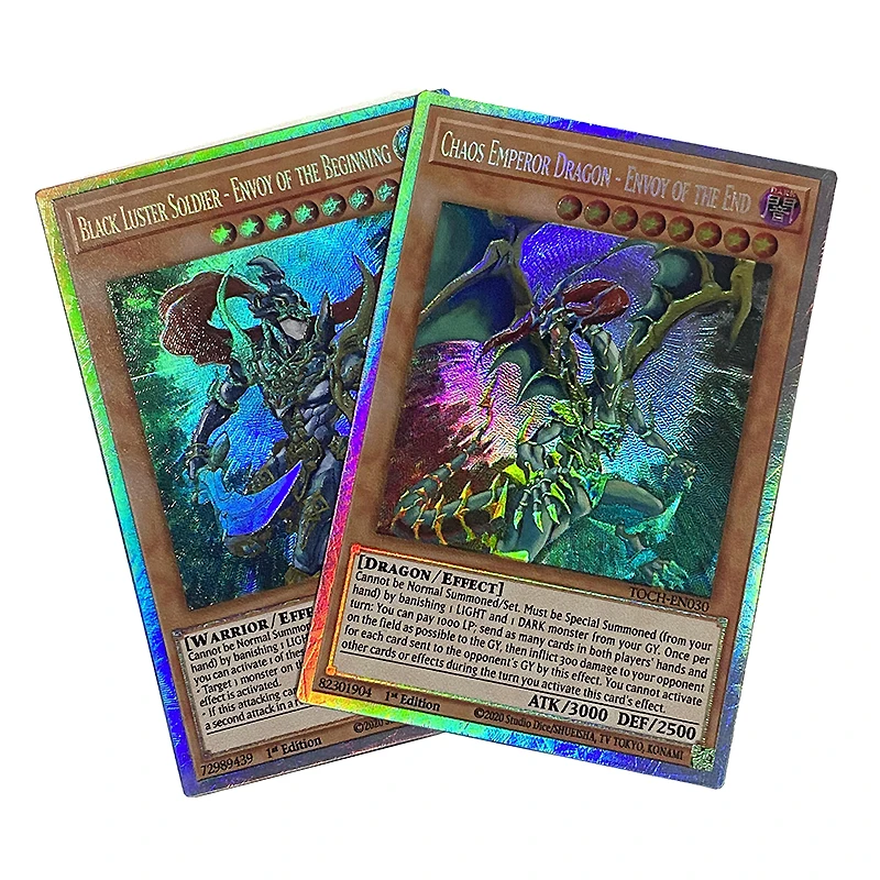 Orica Yugioh Carte Proxy Fai Da Te Chaos Emperor Dragon Black Lustre Soldier Inglese Non Originale
