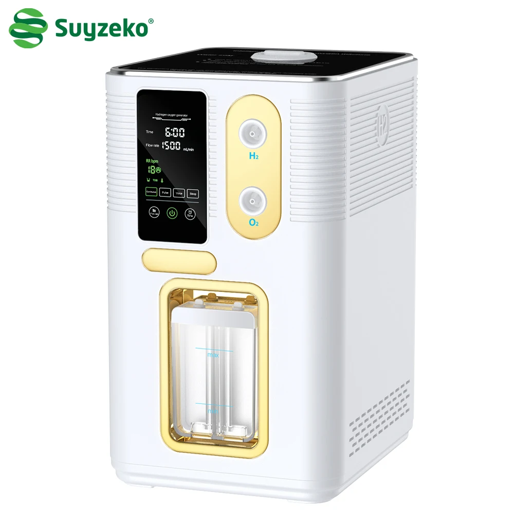 Suyzeko 1500ML Hydrogen Inhalation Machine Oxygen Generator Water Ionizer H2 Molecular Inhalator Home Use Beauty Device 2024