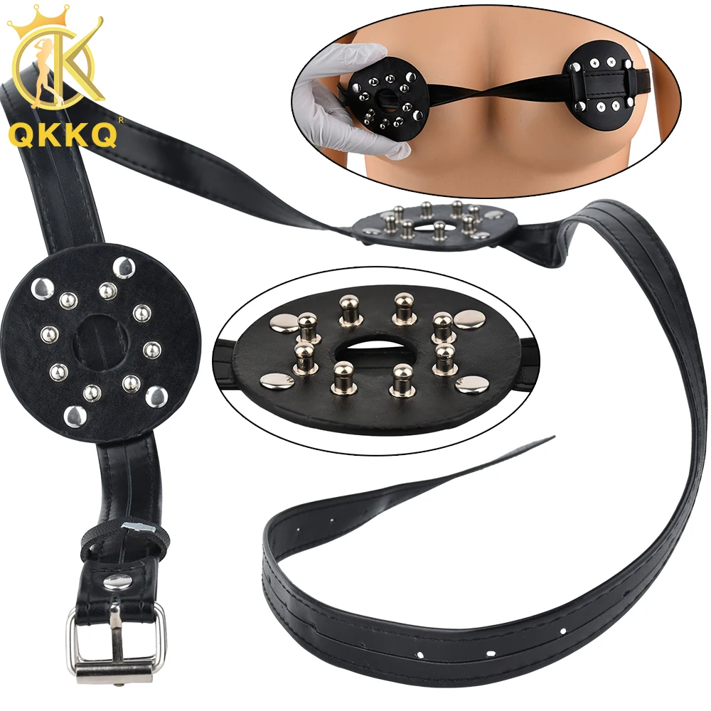 QKKQ Bra Harness Chest Bandage Straps Nipple Clamps Breast Binder Leather Belt Nipples Restraint BDSM Sex Toys For Women Men 18+