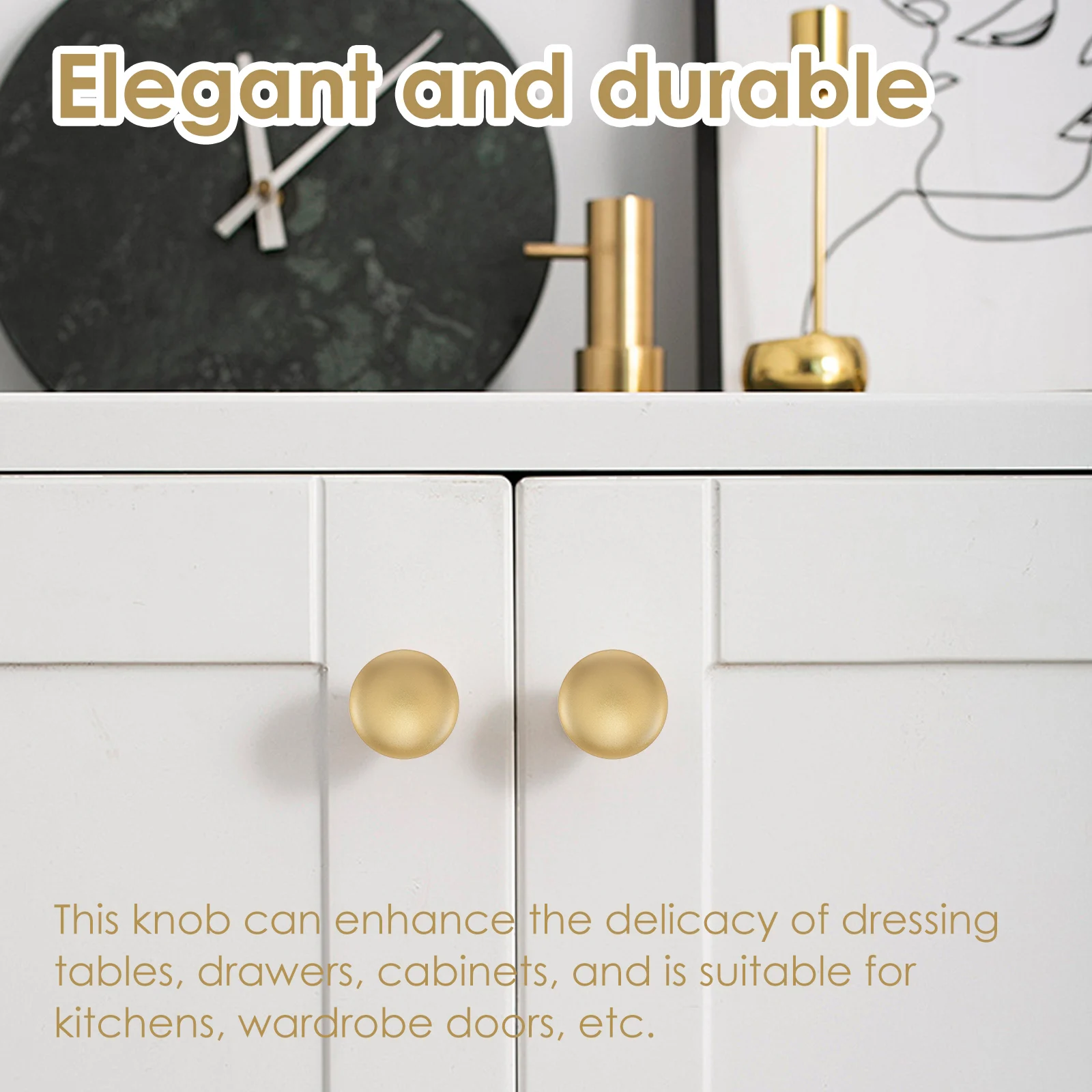 25Pcs Drawer Knob Set Zinc Alloy Cabinet Handles Rustproof Gold Dresser Knobs Screws Decorative Drawer Pull Handle Furnitur