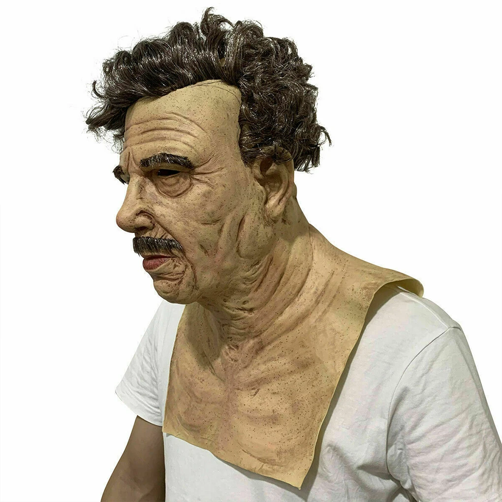 New Bald Old Man Headdress Realistic Grandpa Mask For Halloween Party Cosplay Halloween Ends Mask Masquerade Party Old Man Mask