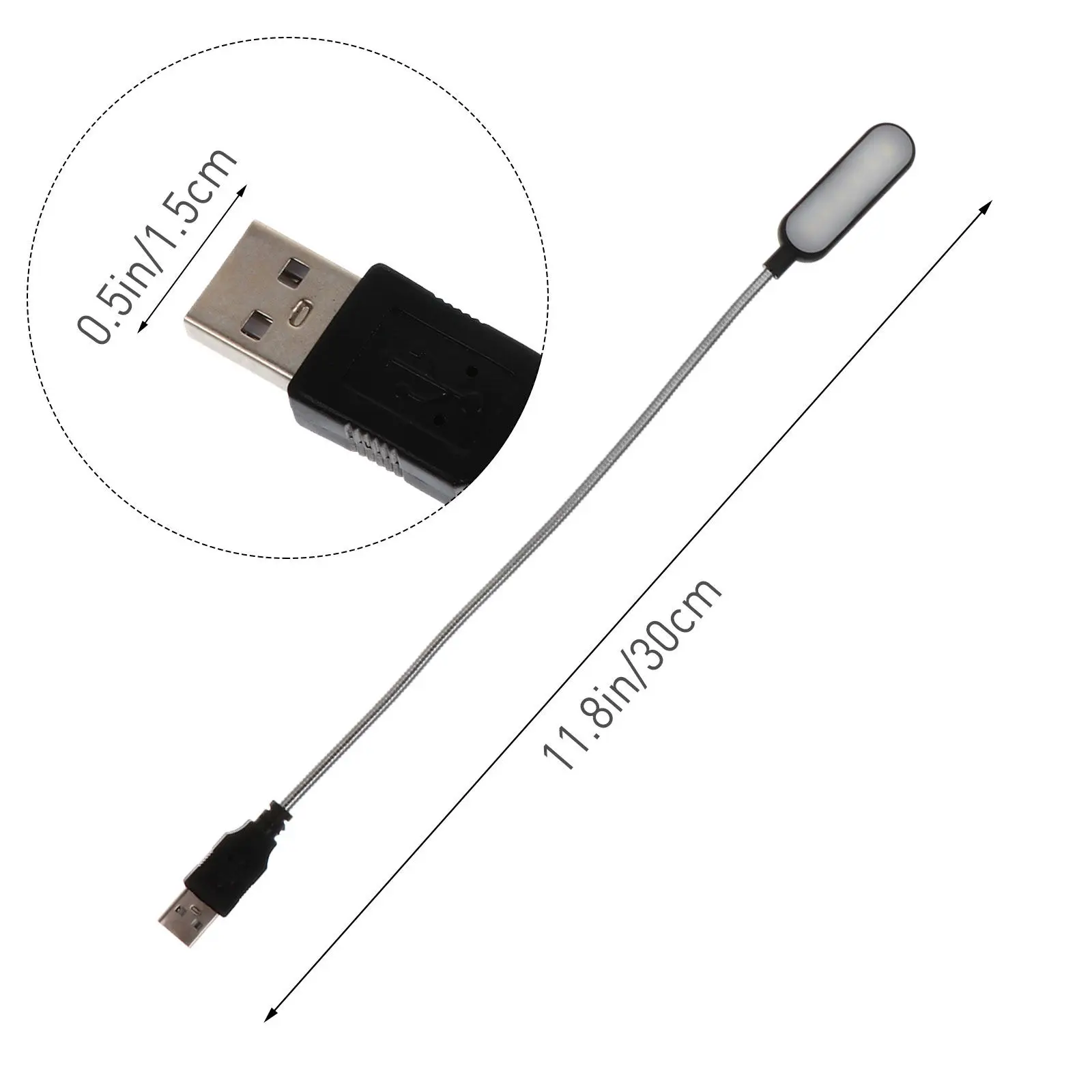 2Pcs 휴대용 USB 노트북 미니 독서 램프 키보드 모니터 연구 작업 여행 노트북 램프에 대 한 밝은 USB 빛