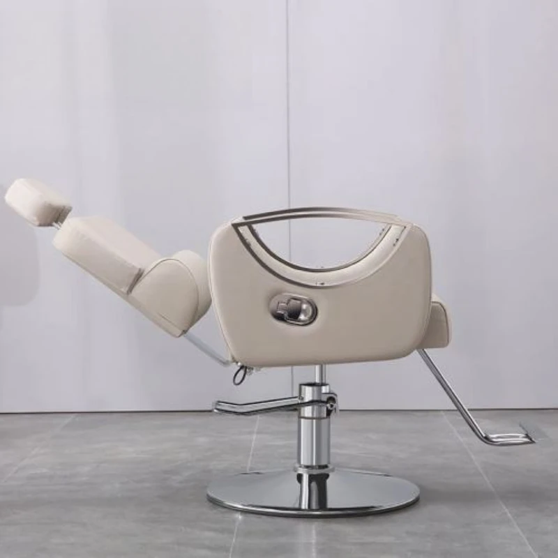 Trending Salon Chair Reclining Barber Chair Adjustable Haircut Stool Rotating Shave Dye Perm Hairdressing Seat Beauty Salon