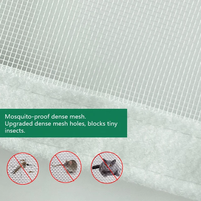 Zippered Reusable Window Screen, Invisible Dustproof Mesh, Mosquito Protection, Easy to Open and Install 3