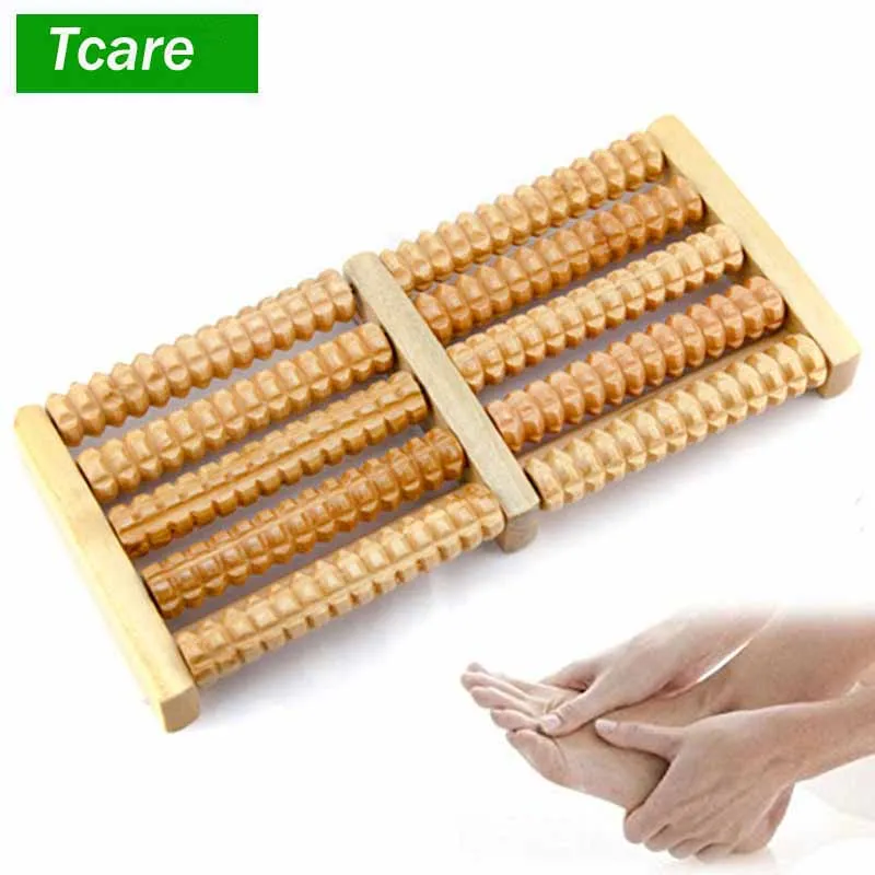 Tcare New Wooden Foot Roller Wood Care Massage Reflexology Relax Relief Massager Spa Gift Anti Cellulite Tool | Красота и здоровье