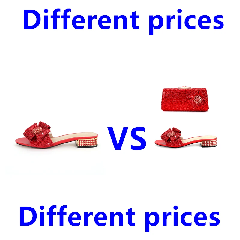 New Ladies Rhinestone Clutch Flat Heel Diamond Evening Shoes and Bag suit Rhinestone Flat plus size Stone Slippers Size 34-44 4