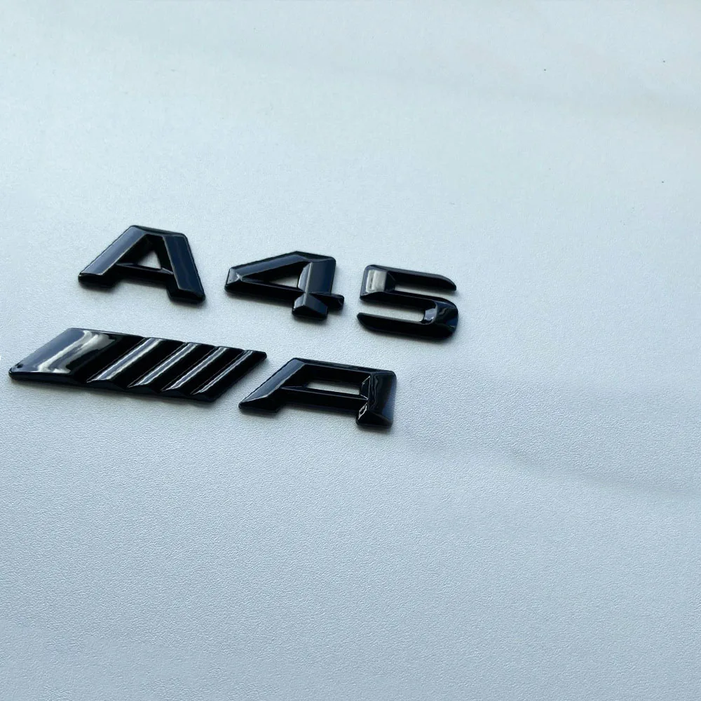 Per Mercedes Benz A45 Amg Black Gloss Trunk A45 Amg Letters Emblem Badge Sticker